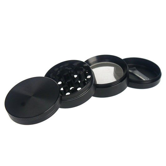 4 Layer Metal Tobacco Grinder Black