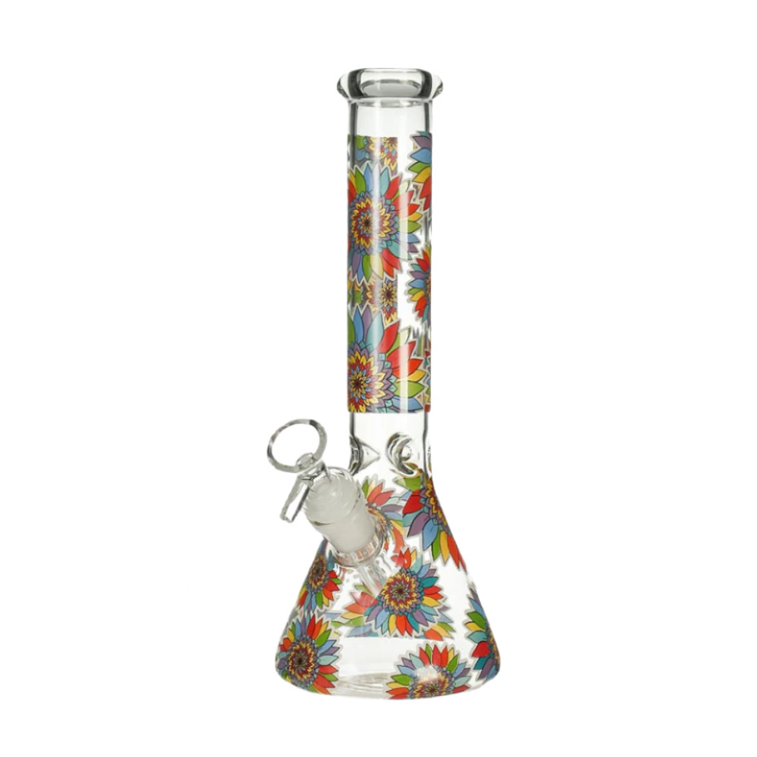 Cheap Glow in the Dark Rainbow Flower Water Pipe 25cm Australia