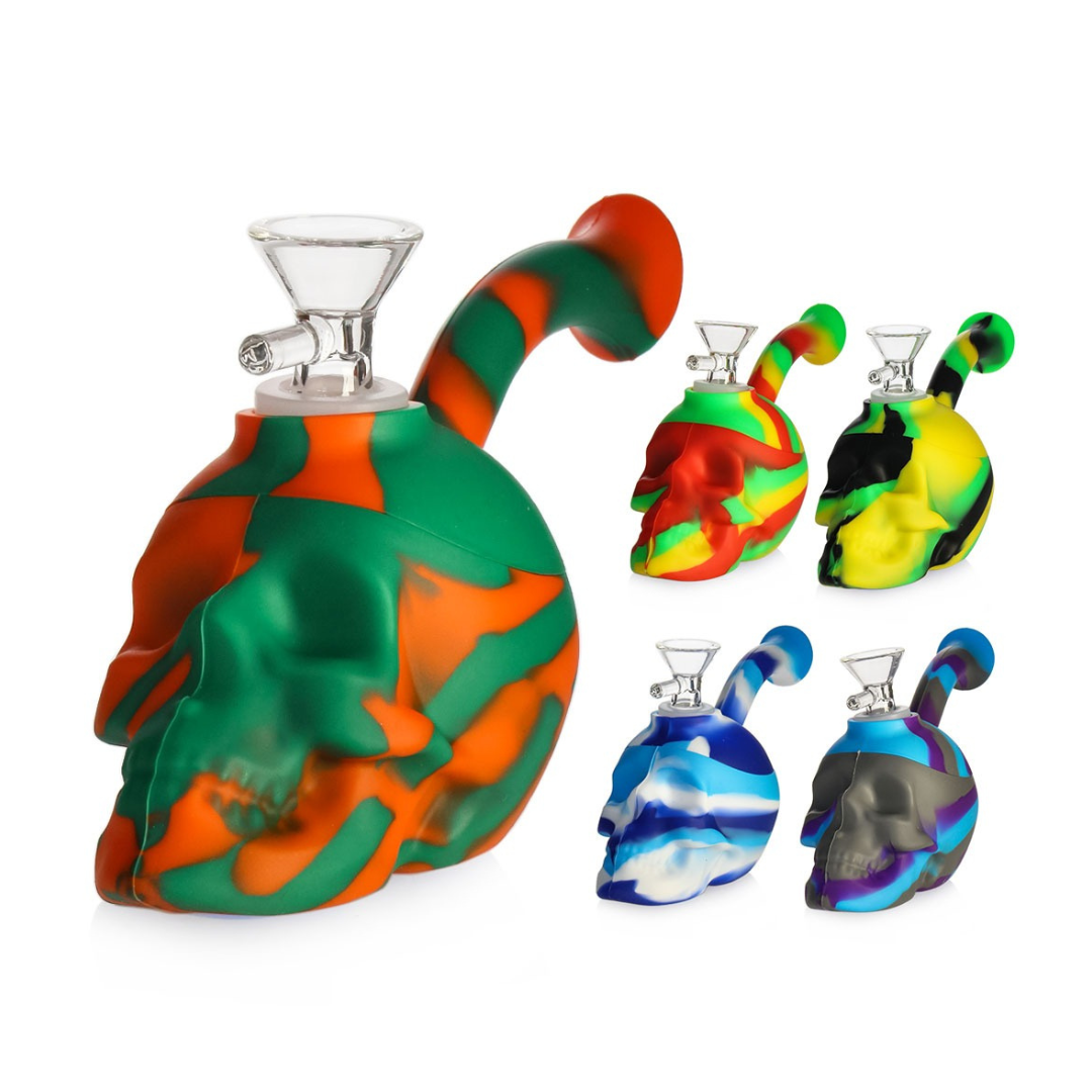 Cheap Silicone Skull Water Pipe 11cm Australia