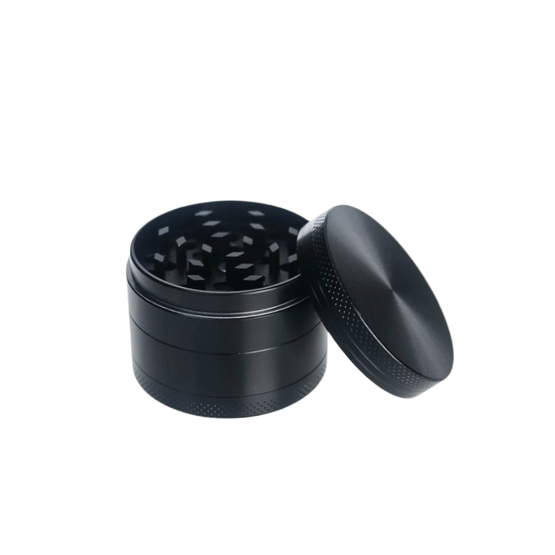 4 Layer Metal Tobacco Grinder Black