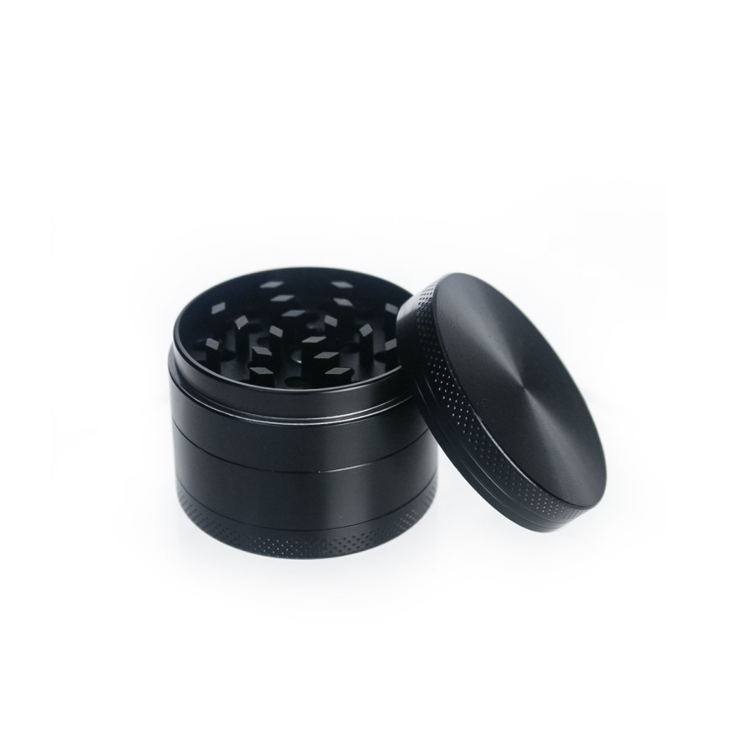 4 Layer Metal Tobacco Grinder Black