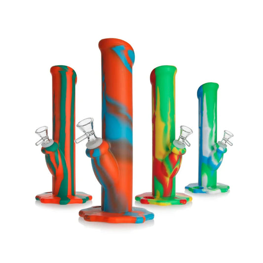 Silicone Straight Tobacco Water Pipe 26cm