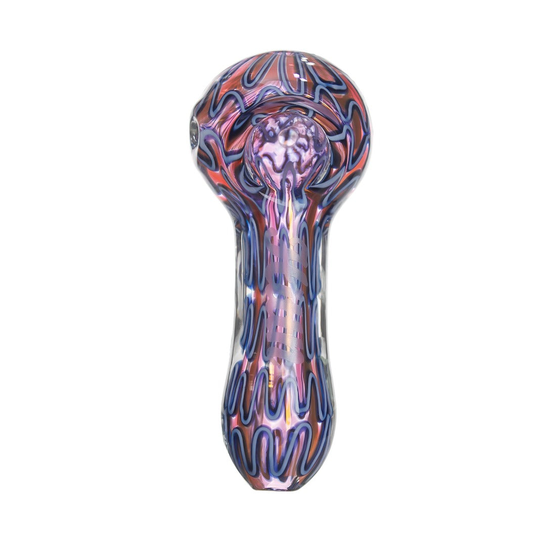 Zig Zag Pattern Pink Tobacco Pipe 10cm