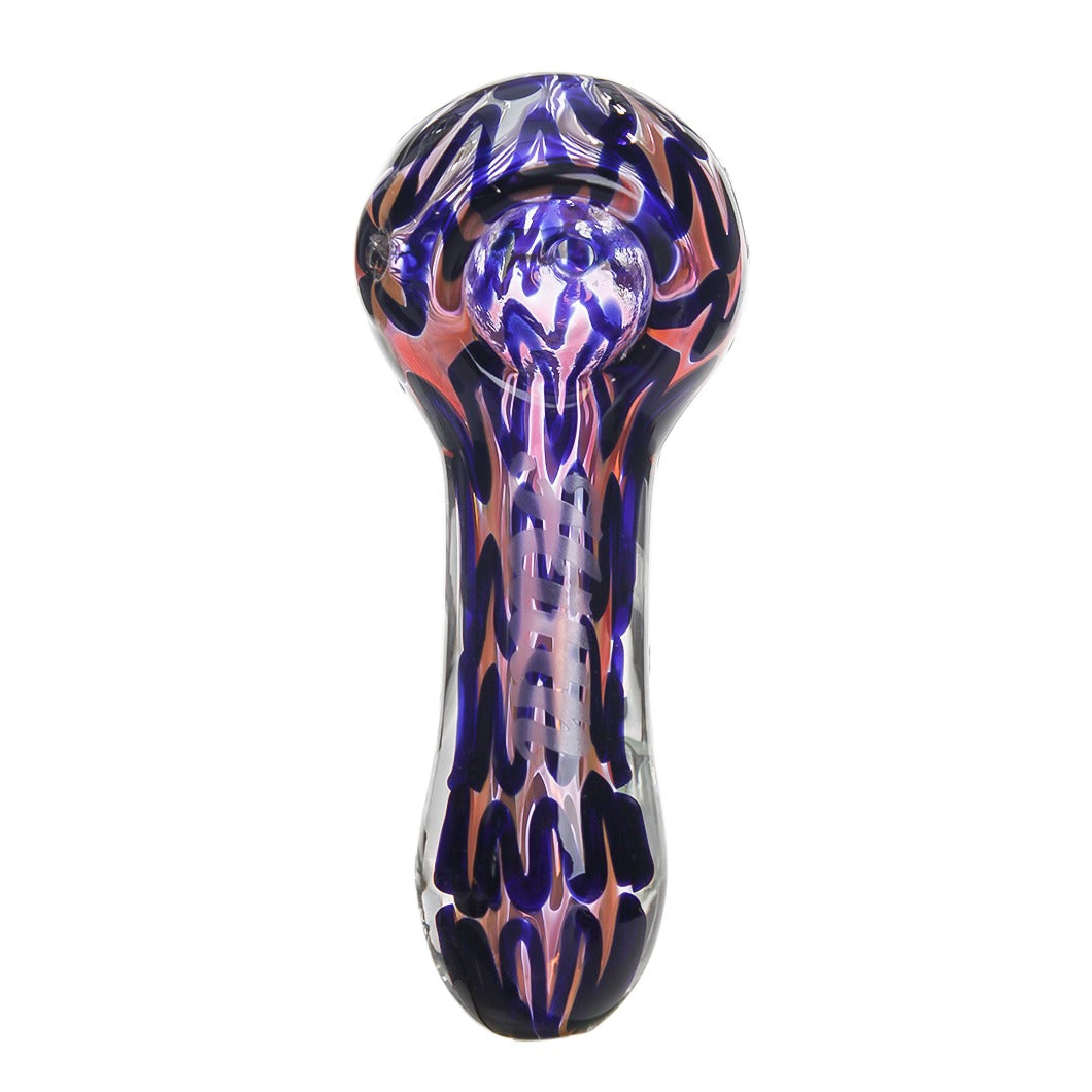 Zig Zag Pattern Pink Tobacco Pipe 10cm