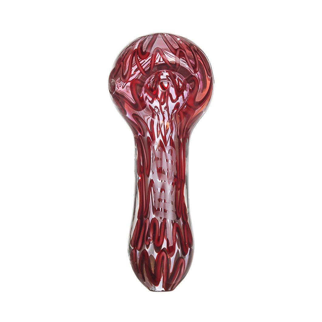 Zig Zag Pattern Pink Tobacco Pipe 10cm